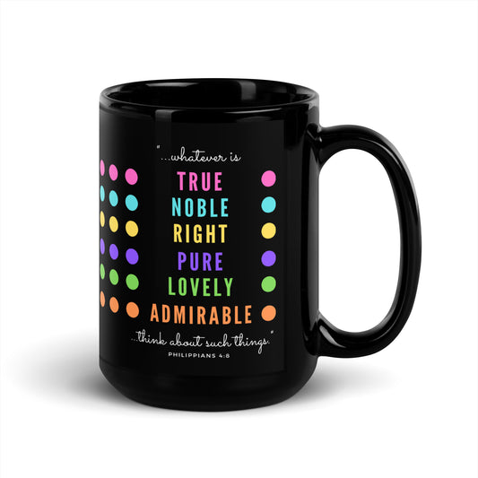 "...think about such things." - Black Glossy Mug